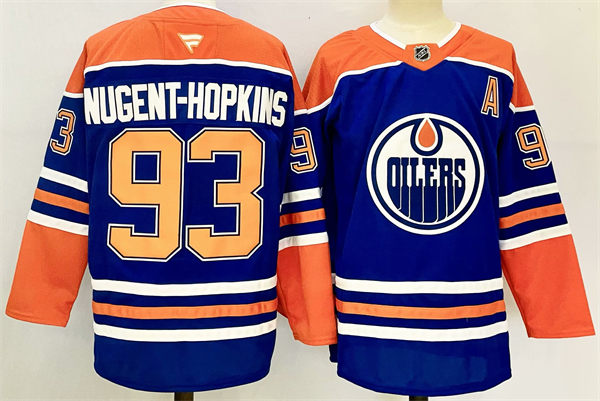 Men's Edmonton Oilers #93 Ryan Nugent-Hopkins Fanatics Home Royal Jersey